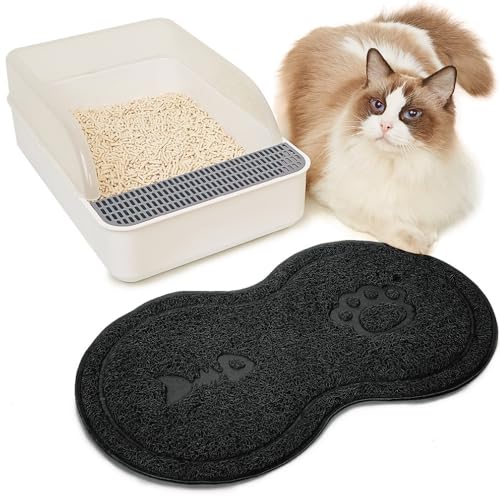 JanYoo PVC Matte 45x25CM Katzenstreu Matte wasserdichte und rutschfeste Katzenklo Unterleger zum Auffangen von Katzenstreu, Katzenstreu Matte vor Katzentoilette,Schwarz JanYoo PVC Matte 45x25CM Katzenstreu Matte wasserdichte und rutschfeste Katzenklo Unterleger zum Auffangen von Katzenstreu, Katzenstreu Matte vor Katzentoilette,Schwarz von JanYoo