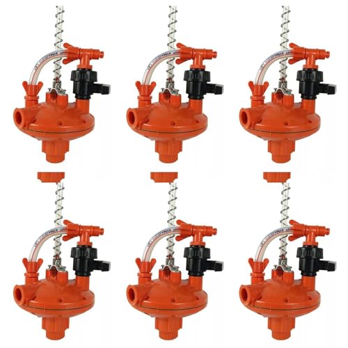 Janasiba 6X GeflüGelzuchtsystem Wasserleitung Wasserdruckregler Automatisches Druckregelventil 1St Rot von Janasiba