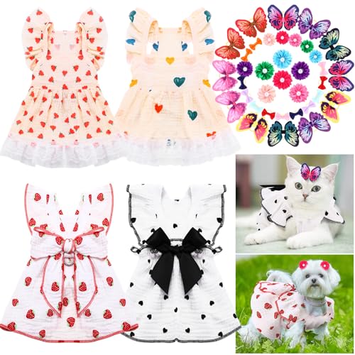 Janinka Hundekleider, Tutu-Röcke, Katzen-Outfits mit 36 Hundehaarschleifen mit Gummibändern, buntes Haar-Accessoire für Welpen, Haustiere, Pflegezubehör, Geschenke für kleine, mittelgroße Haustiere Janinka Hundekleider, Tutu-Röcke, Katzen-Outfits mit 36 Hundehaarschleifen mit Gummibändern, buntes Haar-Accessoire für Welpen, Haustiere, Pflegezubehör, Geschenke für kleine, mittelgroße Haustiere von Janinka