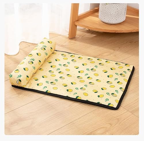 Jannity Kühldecke für Hunde und Katzen, Eisseidenmatte, niedlich, bedruckt, selbstkühlend, Sommerunterlage für Zwinger, Sofa, Bett, Boden, Autositze, kühlende Sommersitze für kleine, mittelgroße und große Hunde, Katzen (S, Zitrone) Jannity Kühldecke für Hunde und Katzen, Eisseidenmatte, niedlich, bedruckt, selbstkühlend, Sommerunterlage für Zwinger, Sofa, Bett, Boden, Autositze, kühlende Sommersitze für kleine, mittelgroße und große Hunde, Katzen (S, Zitrone) von Jannity