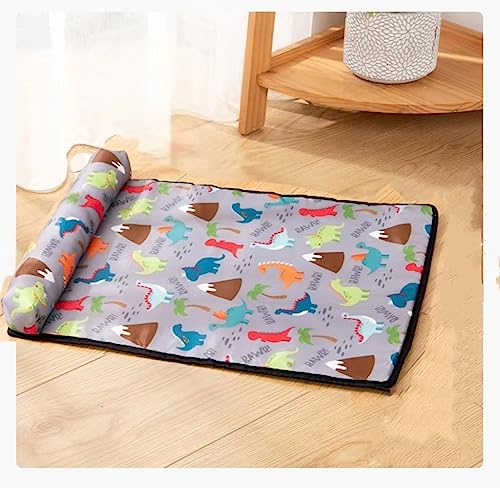 Kühldecke für Hunde und Katzen, Eisseidenmatte, niedlich, bedruckt, selbstkühlend, Sommerunterlage für Zwinger/Sofa/Bett/Boden/Autositze, kühlende Sommersitze für kleine, mittelgroße und große Hunde, Katzen (L, Dinosaurier) Kühldecke für Hunde und Katzen, Eisseidenmatte, niedlich, bedruckt, selbstkühlend, Sommerunterlage für Zwinger/Sofa/Bett/Boden/Autositze, kühlende Sommersitze für kleine, mittelgroße und große Hunde, Katzen (L, Dinosaurier) von Jannity