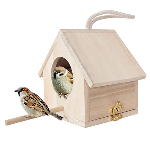 Vogelnestkasten aus Holz, Vogelhäuser zum Aufhängen im Freien, Rotkehlchen-Nistkasten, hängendes Vogelhaus, Vogelzuchtbox, Fenster-Nistkasten für Vögel, Vogelhäuser für Garten, Vogelhäuser für draußen Vogelnestkasten aus Holz, Vogelhäuser zum Aufhängen im Freien, Rotkehlchen-Nistkasten, hängendes Vogelhaus, Vogelzuchtbox, Fenster-Nistkasten für Vögel, Vogelhäuser für Garten, Vogelhäuser für draußen von Jannity