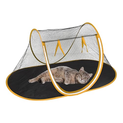 Outdoor-Zelt für Katzen – Leichter Camping-Hundezaun, faltbares kleines Haustierzelt – Katzen-Außenspielhaus, Outdoor-Zelt für Indoor-Outdoor-Reisecamping von Janurium