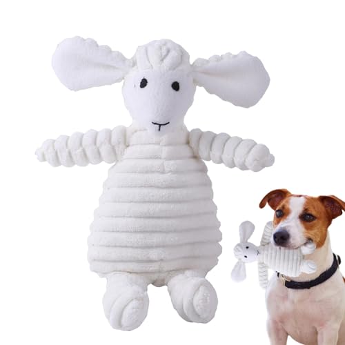 Quietschendes Plüsch-Hundespielzeug, Kauspielzeug zum Zahnen für Hunde, Quietschspielzeug Beißspielzeug, Weicher Quietscher zum Zahnen und Unterhaltsam, Kauspielzeug, Plüschschaf, interaktives Hundesp Quietschendes Plüsch-Hundespielzeug, Kauspielzeug zum Zahnen für Hunde, Quietschspielzeug Beißspielzeug, Weicher Quietscher zum Zahnen und Unterhaltsam, Kauspielzeug, Plüschschaf, interaktives Hundesp von Janurium