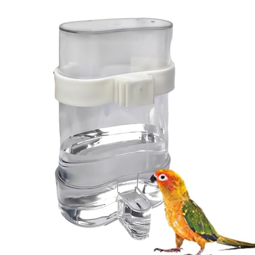 Vogel-Wasserspender – Leichter, transparenter, automatischer, hygienischer Vogel-Wassernapf, auslaufsicher | Sicheres und harmloses Haustierzubehör mit Clip für Papageien, Finken, Nymphensittiche, Wel Vogel-Wasserspender – Leichter, transparenter, automatischer, hygienischer Vogel-Wassernapf, auslaufsicher | Sicheres und harmloses Haustierzubehör mit Clip für Papageien, Finken, Nymphensittiche, Wel von Janurium