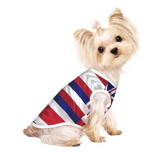 Haustier-T-Shirt, atmungsaktiv, ärmellos, Flagge von Hawaii, amerikanischer Druck, für kleine und mittelgroße Katzen und Hunde, Chihuahua, Yorkie, Dackel Haustier-T-Shirt, atmungsaktiv, ärmellos, Flagge von Hawaii, amerikanischer Druck, für kleine und mittelgroße Katzen und Hunde, Chihuahua, Yorkie, Dackel von JaoXer