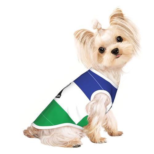 Haustier-T-Shirt, atmungsaktiv, ärmellos, Flagge von Lesotho, für kleine und mittelgroße Katzen und Hunde, Chihuahua, Yorkie, Dackel Haustier-T-Shirt, atmungsaktiv, ärmellos, Flagge von Lesotho, für kleine und mittelgroße Katzen und Hunde, Chihuahua, Yorkie, Dackel von JaoXer
