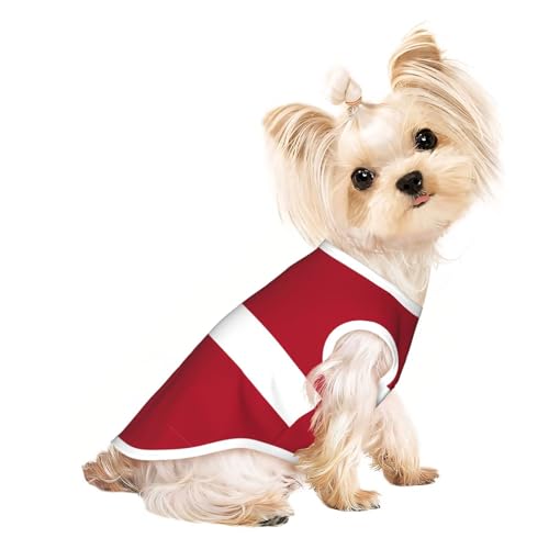 Haustier-T-Shirt, atmungsaktiv, ärmellos, Flagge von Lettland, für kleine und mittelgroße Katzen und Hunde, Chihuahua, Yorkie, Dackel von JaoXer