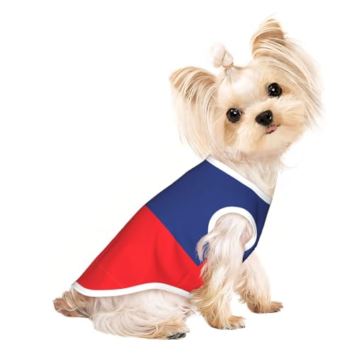 Haustier-T-Shirt, atmungsaktiv, ärmellos, Flagge von Liechtenstein, für kleine und mittelgroße Katzen und Hunde, Chihuahua, Yorkie, Dackel Haustier-T-Shirt, atmungsaktiv, ärmellos, Flagge von Liechtenstein, für kleine und mittelgroße Katzen und Hunde, Chihuahua, Yorkie, Dackel von JaoXer