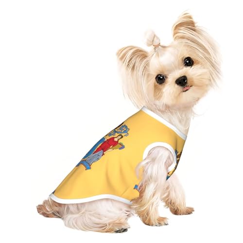 Haustier-T-Shirt, atmungsaktiv, ärmellos, Flagge von New Jersey, für kleine und mittelgroße Katzen und Hunde, Chihuahua, Yorkie, Dackel Haustier-T-Shirt, atmungsaktiv, ärmellos, Flagge von New Jersey, für kleine und mittelgroße Katzen und Hunde, Chihuahua, Yorkie, Dackel von JaoXer