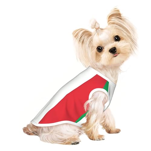 Haustier-T-Shirt, atmungsaktiv, ärmellos, Italien-Flagge, bedruckt, für kleine und mittelgroße Katzen und Hunde, Chihuahua, Yorkie, Dackel Haustier-T-Shirt, atmungsaktiv, ärmellos, Italien-Flagge, bedruckt, für kleine und mittelgroße Katzen und Hunde, Chihuahua, Yorkie, Dackel von JaoXer