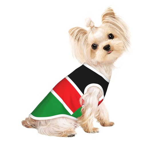 Haustier-T-Shirt, atmungsaktiv, ärmellos, Südsudan-Druck, für kleine und mittelgroße Katzen und Hunde, Chihuahua, Yorkie, Dackel Haustier-T-Shirt, atmungsaktiv, ärmellos, Südsudan-Druck, für kleine und mittelgroße Katzen und Hunde, Chihuahua, Yorkie, Dackel von JaoXer