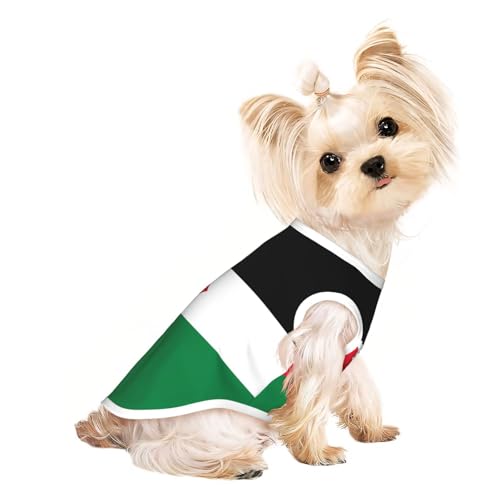 Haustier-T-Shirt, atmungsaktiv, ärmellos, jordanische Flagge, für kleine und mittelgroße Katzen und Hunde, Chihuahua, Yorkie, Dackel Haustier-T-Shirt, atmungsaktiv, ärmellos, jordanische Flagge, für kleine und mittelgroße Katzen und Hunde, Chihuahua, Yorkie, Dackel von JaoXer