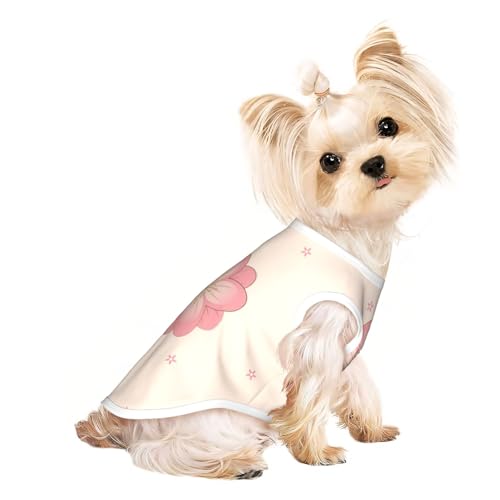 Haustier-T-Shirt, atmungsaktiv, ärmellos, mit Kirschblüten-Aufdruck, für kleine und mittelgroße Katzen und Hunde, Chihuahua, Yorkie, Dackel Haustier-T-Shirt, atmungsaktiv, ärmellos, mit Kirschblüten-Aufdruck, für kleine und mittelgroße Katzen und Hunde, Chihuahua, Yorkie, Dackel von JaoXer