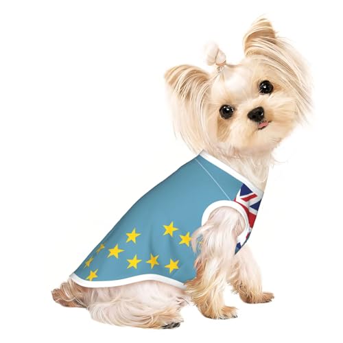Haustier-T-Shirt, atmungsaktiv, ärmellos, mit Tuvalu-Motiv, für kleine und mittelgroße Katzen und Hunde, Chihuahua, Yorkie, Dackel Haustier-T-Shirt, atmungsaktiv, ärmellos, mit Tuvalu-Motiv, für kleine und mittelgroße Katzen und Hunde, Chihuahua, Yorkie, Dackel von JaoXer