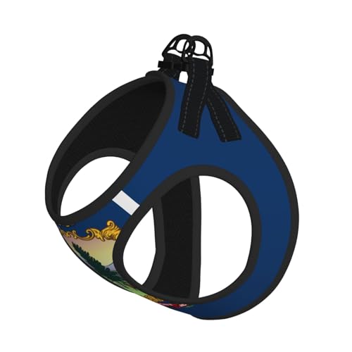 Hundegeschirr für große Haustiere, Größe S, Vermont State Flagge, verstellbar, für Katzen und Hunde, perfekt für Spaziergänge im Freien Hundegeschirr für große Haustiere, Größe S, Vermont State Flagge, verstellbar, für Katzen und Hunde, perfekt für Spaziergänge im Freien von JaoXer