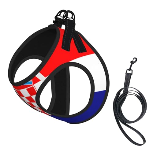 Hundegeschirr für kleine Haustiere, Größe S, Flagge der Republik Kroatien, verstellbar, für Katzen und Hunde, perfekt für Spaziergänge im Freien Hundegeschirr für kleine Haustiere, Größe S, Flagge der Republik Kroatien, verstellbar, für Katzen und Hunde, perfekt für Spaziergänge im Freien von JaoXer