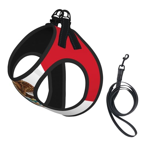 Hundegeschirr für kleine Haustiere, Größe S, Flagge von Mexiko, verstellbar, für Katzen und Hunde, perfekt für Spaziergänge im Freien Hundegeschirr für kleine Haustiere, Größe S, Flagge von Mexiko, verstellbar, für Katzen und Hunde, perfekt für Spaziergänge im Freien von JaoXer