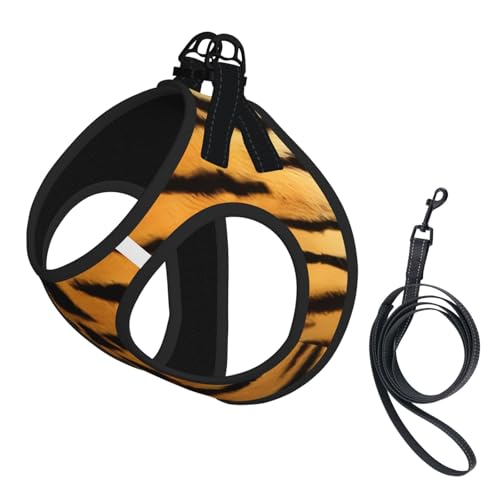 Hundegeschirr für kleine Haustiere, Größe S, Tigerfell-Druck, verstellbar, für Katzen und Hunde, perfekt für Spaziergänge im Freien Hundegeschirr für kleine Haustiere, Größe S, Tigerfell-Druck, verstellbar, für Katzen und Hunde, perfekt für Spaziergänge im Freien von JaoXer