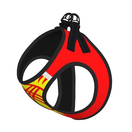 Hundegeschirr für kleine Haustiere, kleine Größe, Flagge von Kirgisistan, verstellbar, für Katzen und Hunde, perfekt für Spaziergänge im Freien Hundegeschirr für kleine Haustiere, kleine Größe, Flagge von Kirgisistan, verstellbar, für Katzen und Hunde, perfekt für Spaziergänge im Freien von JaoXer