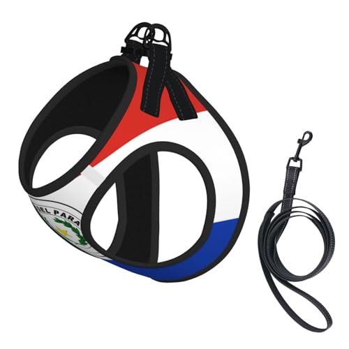 Hundegeschirr für kleine Haustiere, kleine Größe, Flagge von Paraguay, verstellbar, für Katzen und Hunde, perfekt für Spaziergänge im Freien Hundegeschirr für kleine Haustiere, kleine Größe, Flagge von Paraguay, verstellbar, für Katzen und Hunde, perfekt für Spaziergänge im Freien von JaoXer