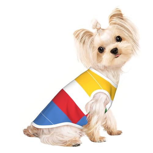 T-Shirt für kleine Haustiere, atmungsaktiv, ärmellos, Flagge der Komoren, für kleine und mittelgroße Katzen und Hunde, Chihuahua, Yorkie, Dackel von JaoXer