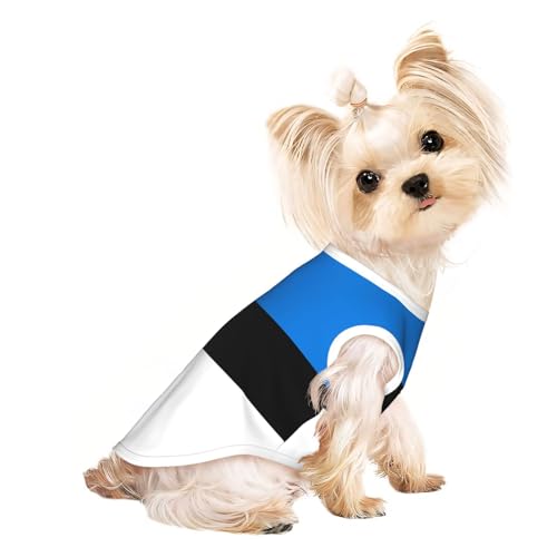 T-Shirt für kleine Haustiere, atmungsaktiv, ärmellos, Flagge von Estland, für kleine und mittelgroße Katzen und Hunde, Chihuahua, Yorkie, Dackel T-Shirt für kleine Haustiere, atmungsaktiv, ärmellos, Flagge von Estland, für kleine und mittelgroße Katzen und Hunde, Chihuahua, Yorkie, Dackel von JaoXer