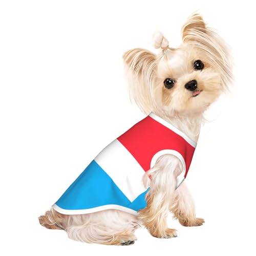 T-Shirt für kleine Haustiere, atmungsaktiv, ärmellos, Luxemburg-Flagge, für kleine und mittelgroße Katzen und Hunde, Chihuahua, Yorkie, Dackel T-Shirt für kleine Haustiere, atmungsaktiv, ärmellos, Luxemburg-Flagge, für kleine und mittelgroße Katzen und Hunde, Chihuahua, Yorkie, Dackel von JaoXer