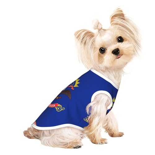 T-Shirt für kleine Haustiere, atmungsaktiv, ärmellos, Nord-Dakota-Staatsflagge, für kleine und mittelgroße Katzen und Hunde, Chihuahua, Yorkie, Dackel T-Shirt für kleine Haustiere, atmungsaktiv, ärmellos, Nord-Dakota-Staatsflagge, für kleine und mittelgroße Katzen und Hunde, Chihuahua, Yorkie, Dackel von JaoXer