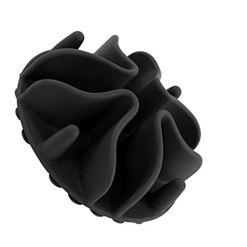Jaoul Slow Feeder Hundenäpfe Einsatz, Puzzle Slow Feeder mit 51 Octopus Saugnäpfen für mittelgroße große Hundenäpfe über 16,5 cm breit (Schwarz) von Jaoul