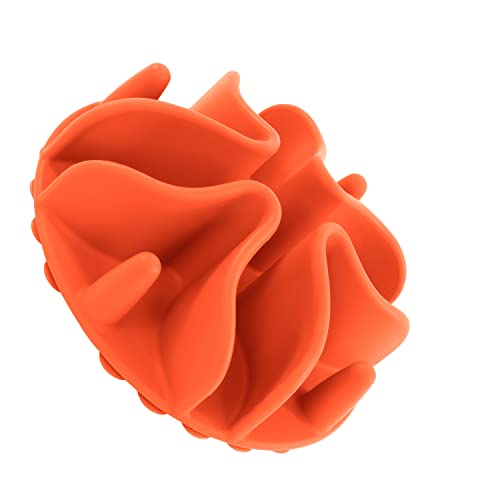 Jaoul Slow Feeder Hundenäpfe Einsatz, Puzzle Slow Feeder mit Oktopus-Saugnäpfen für kleine, mittelgroße und große Hundenäpfe (M (12 cm), Orange) von Jaoul