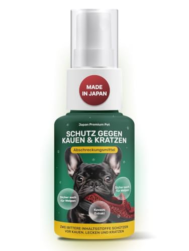 Japan Premium Hundeabwehrspray | Bitterspray Hund | Anti-Knabber Spray Hunde | Natürliches Trainingsspray für Hunde | Erziehungshilfen für Hunde | 100 ml Bitterspray Ohne Alkohol von Japan Premium Pet
