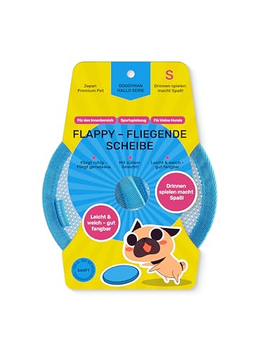 Japan Premium Pet Frisbee für Hund | Aller Rassen | Wurfscheibe Hundefrisbee mit Weichem Material | Helle Farbe Hunde Frisbee Scheibe Fördert Bewegung, Ausdauer & Bindung | Größe S | Blau von Japan Premium Pet