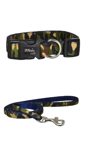 Japan Premium Pet Hybrid Halsband und Leine für Hunde Military Camouflage, Größe S, Military von Japan Premium Pet