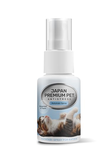 Japan Premium Pet Matatabi Spray für Katzen | Natürliches Silvervine Katzenspray zur Beruhigung, Spielanregung & Stressabbau | Katzenminze Alternative Matatabi Anti-Scratch Spray | 30ml von Japan Premium Pet