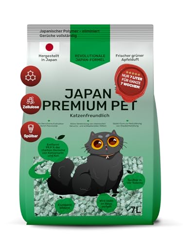 Japan Premium Pet Pelleted Cat Litter, 7L, 6L,7 litres (Katzenstreu aus Tofu und Apfel) von Japan Premium Pet