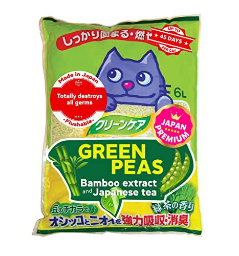 Japan Premium Pet Pelleted Cat Litter, 7L, 6L,7 litres (Katzenstreufüller mit grünen Erbsen) von Japan Premium Pet