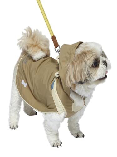Reflective Sports Transformer Raincoat Jacket for Dogs. Size M. Beige Khaki von Japan Premium Pet