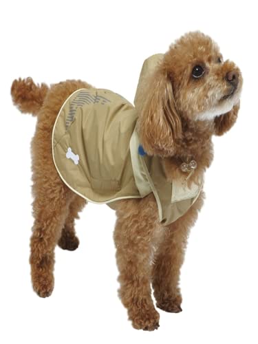 Reflective Sports Transformer Raincoat Jacket for Dogs. Size S. Beige Khaki von Japan Premium Pet