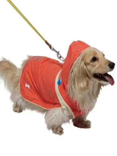 Reflective Sports Transformer Raincoat Jacket for Dogs. Size S. Long. Orange. von Japan Premium Pet