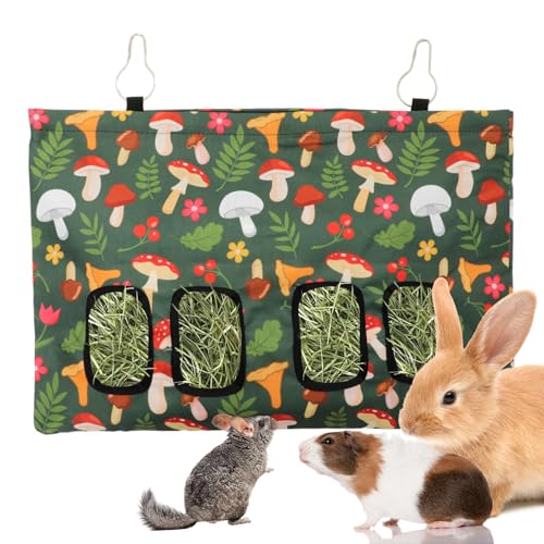 JarThenaAMCS Heu-Futtertasche für Kaninchen, Heu, mit 4 Löchern, Pilz, Meerschweinchen, hängend, Heu-Futterbeutel, Aufbewahrungsspender für Chinchilla, Hamster, Hase, Kleintiere, Haustier JarThenaAMCS Heu-Futtertasche für Kaninchen, Heu, mit 4 Löchern, Pilz, Meerschweinchen, hängend, Heu-Futterbeutel, Aufbewahrungsspender für Chinchilla, Hamster, Hase, Kleintiere, Haustier von JarThenaAMCS