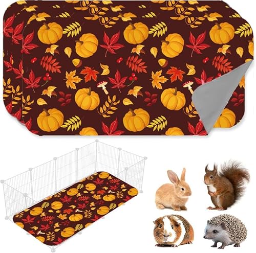 JarThenaAMCS Meerschweinchen-Urinierunterlagen, wiederverwendbar, Kaninchen, Eichhörnchen, Ahornblätter, Kürbis, waschbar, Kleintierkäfigeinlage für Herbst, Kaninchen, Hamster, Chinchilla, Frettchen JarThenaAMCS Meerschweinchen-Urinierunterlagen, wiederverwendbar, Kaninchen, Eichhörnchen, Ahornblätter, Kürbis, waschbar, Kleintierkäfigeinlage für Herbst, Kaninchen, Hamster, Chinchilla, Frettchen von JarThenaAMCS