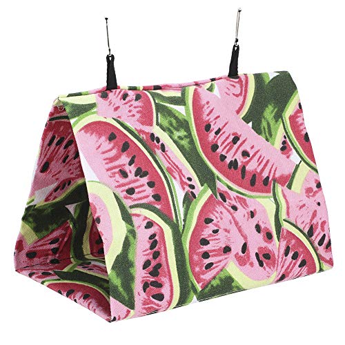 Frühling Haustier Hängematte Vogel Hängebett, Eule Leinwand Vogel Hängematte Leinwand Vogel Hängematte, für Haustier Vogel(Watermelon, Large) von Jarchii