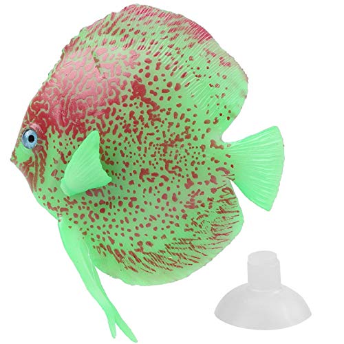 Jarchii 3,70 Zoll Silikon Luminous Aquarium Simulation Fisch, Landschaftsdekoration Ocean Tropical Simulation Fisch, Aquarium Aquarium(Green) von Jarchii