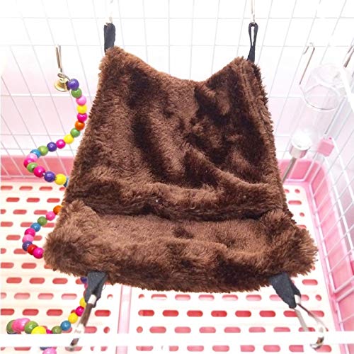 Jarchii Haustier hängendes Bett, Haustier Hängematte, niedlich bequemes langlebiges weiches Robustes hängendes Bett Haus kleine Haustiere für Hamster(Coffee, Small Code) von Jarchii