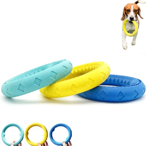 Jatmira 3 x robustes, langlebiges Ringspielzeug für Hunde, Zerrring, starkes Gummi-Hundespielzeug für kleine und mittelgroße Rassen, 3 Stück Jatmira 3 x robustes, langlebiges Ringspielzeug für Hunde, Zerrring, starkes Gummi-Hundespielzeug für kleine und mittelgroße Rassen, 3 Stück von Jatmira