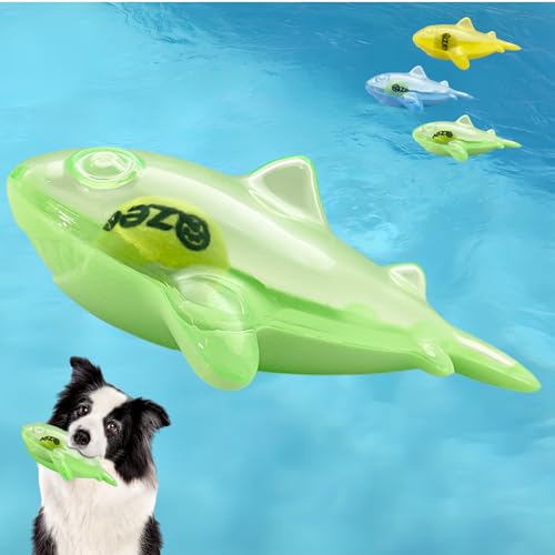 Jatmira Schwimmendes Hundespielzeug für aggressive Kauer, Sommerpool, interaktives Quietschspiel, Apportieren für kleine und mittelgroße Hunde (grün) von Jatmira