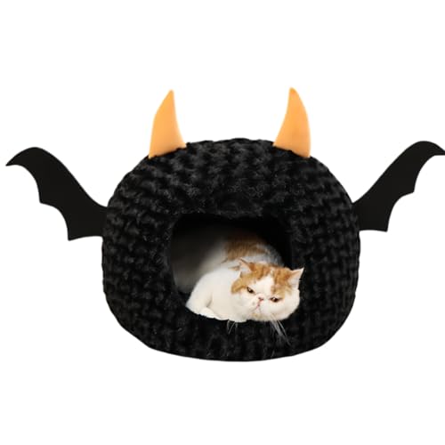 Lustiges Katzenbett Halloween Große Katzenhöhle Nest Warm Niedlich Kätzchen Bett Matratze Cartoon Ultra Soft Plüsch Abnehmbares Kissen Lustiges Katzenbett Halloween Große Katzenhöhle Nest Warm Niedlich Kätzchen Bett Matratze Cartoon Ultra Soft Plüsch Abnehmbares Kissen von Jatmira