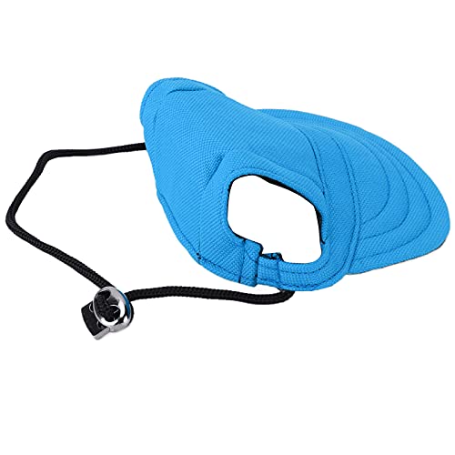 Hunde-Baseballmütze, Sonnenschutz, Bequem, Verstellbar, Haustier-Sportmütze mit Ohrlöchern Kleine Hunde (Blau) von Jauarta
