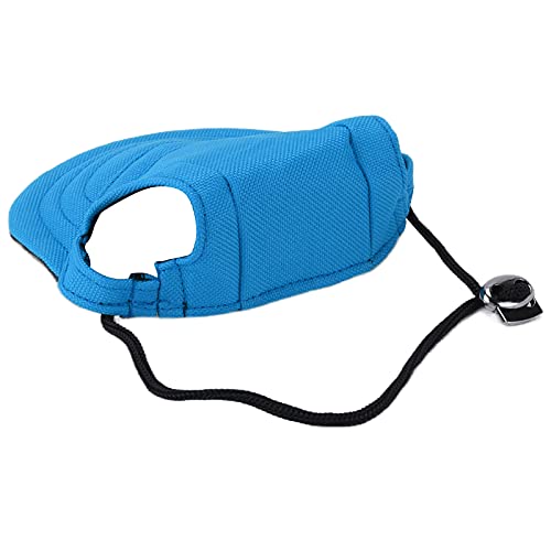 Hunde-Baseballmütze, Sonnenschutz, Bequem, Verstellbar, Haustier-Sportmütze mit Ohrlöchern Kleine Hunde (Blau) von Jauarta